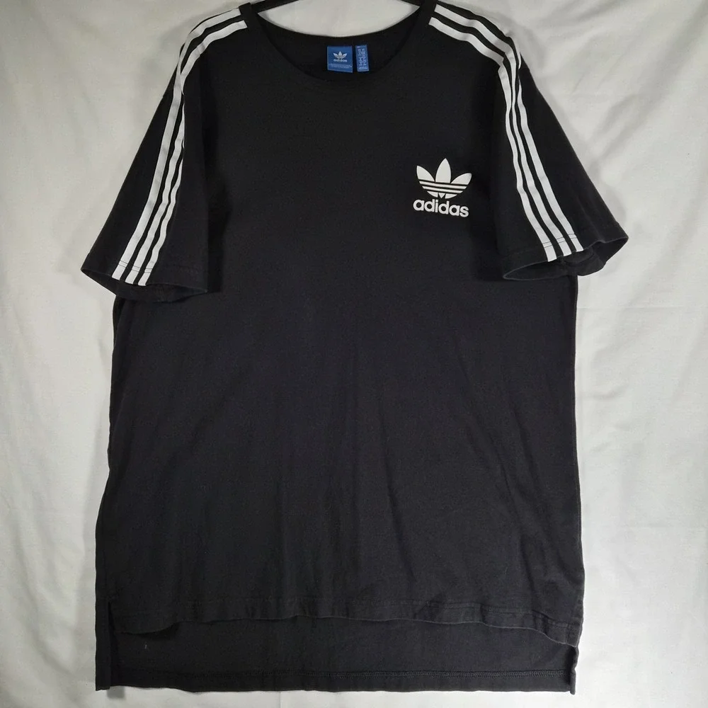 Adidas Originals Trefoil 3 Stripe Black Short Sleeve T-Shirt Men's 2XL